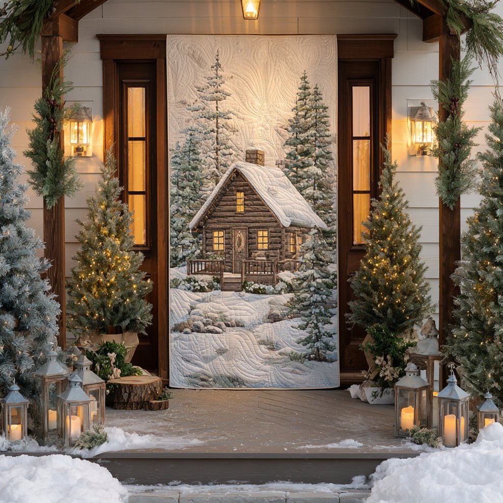 Cabin Retreat Quilted Door Curtain printed door curtain