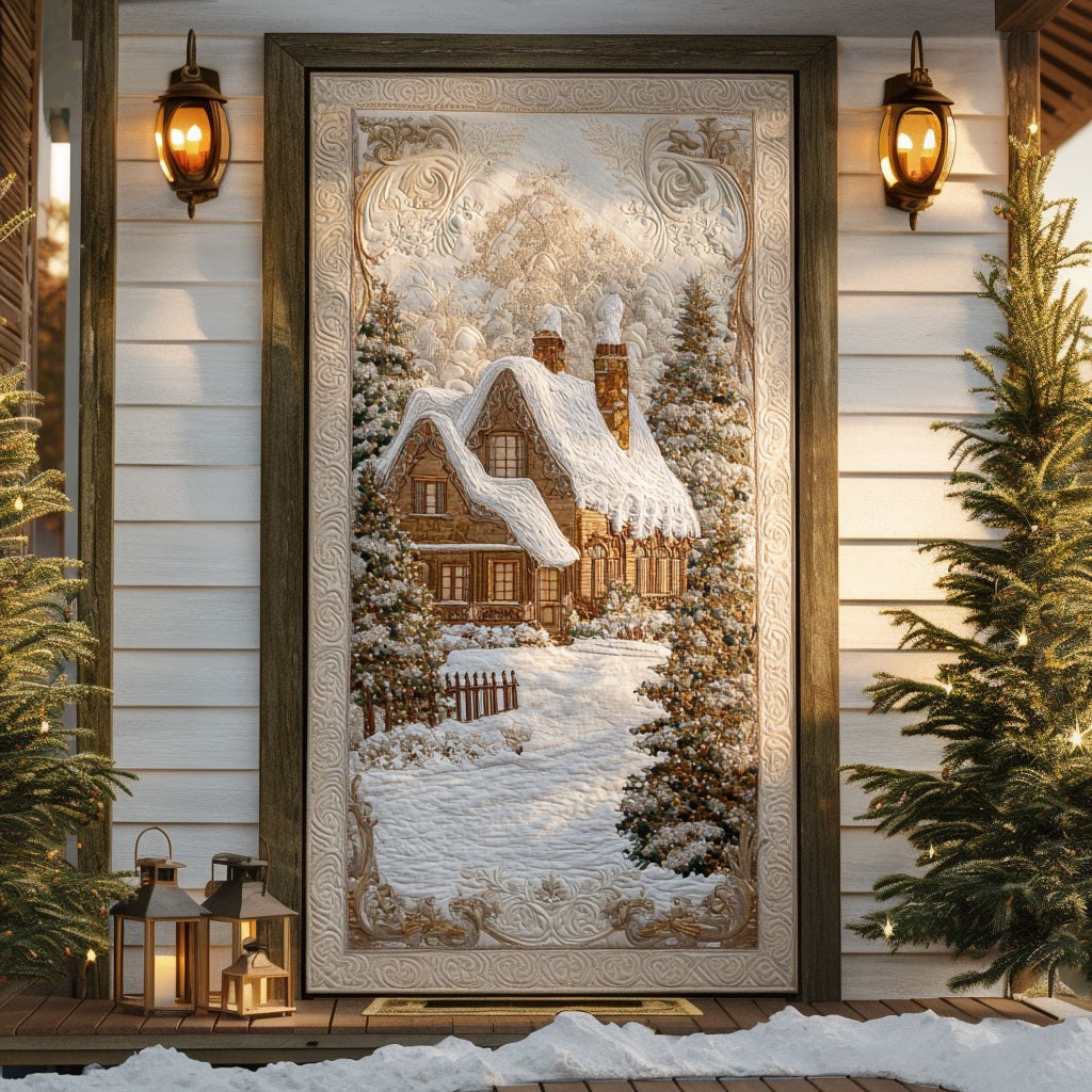 Cabin Serenity Quilted Door Curtain printed door curtain
