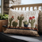 Cactus Cutie Quilted Bedding Cushion Cover printed cushion cover