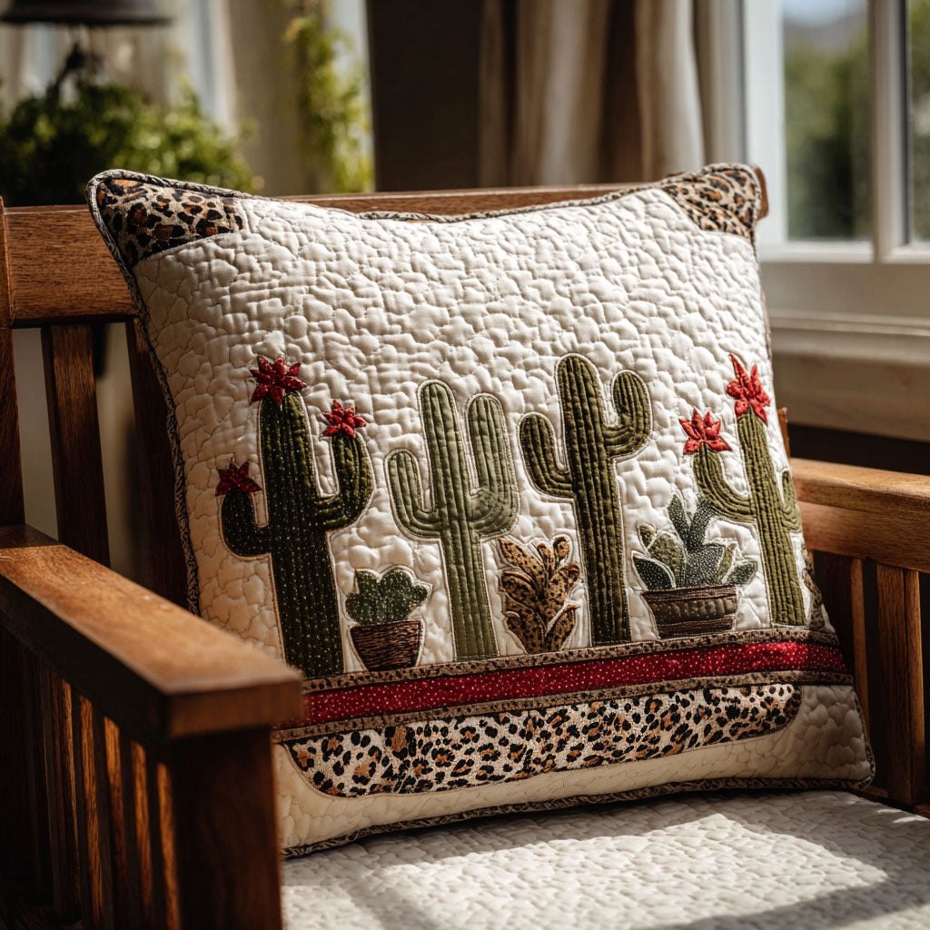 Cactus Cutie Quilted Cushion Cover printed cushion cover