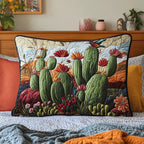 Cactus Haven Quilted Bedding Cushion Cover printed cushion cover