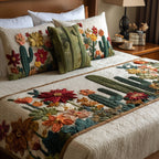 Cactus Heaven Quilted Cushion Cover printed cushion cover