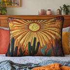 Cactus Sunrise Quilted Bedding Cushion Cover printed cushion cover