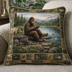 Camp Bigfoot Quilted Cushion Cover printed cushion cover