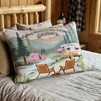 Camp Life Quilted Bedding Cushion Cover printed cushion cover