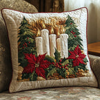 Candlelight Glow Quilted Cushion Cover printed cushion cover
