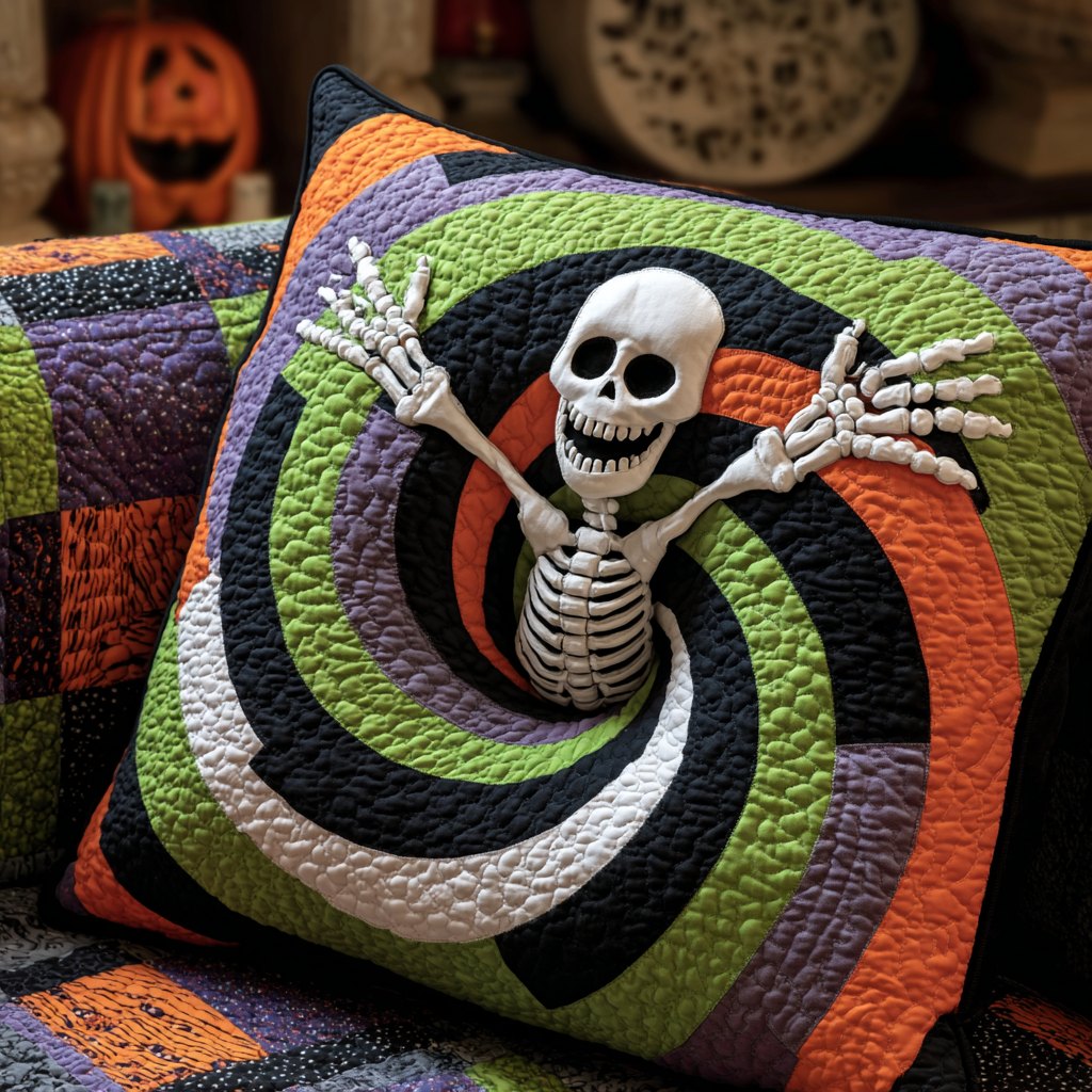Candy Cone Abyss Quilted Cushion Cover printed cushion cover