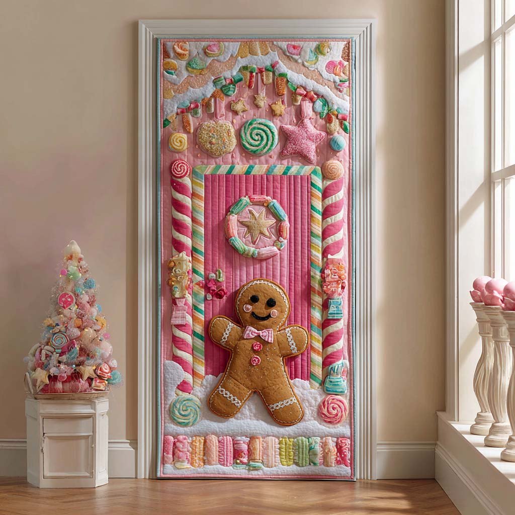 Candyland Ginger Joy Quilted Door Curtain printed door curtain