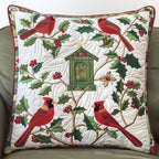 Cardinal Dance Quilted Cushion Cover printed cushion cover