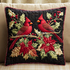 Cardinal Glow Quilted Cushion Cover printed cushion cover