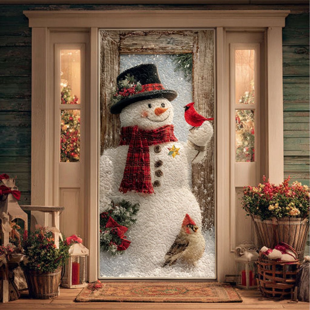 Cardinal Joy Quilted Door Curtain printed door curtain