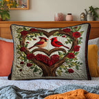 Cardinal Whisper Quilted Bedding Cushion Cover printed cushion cover