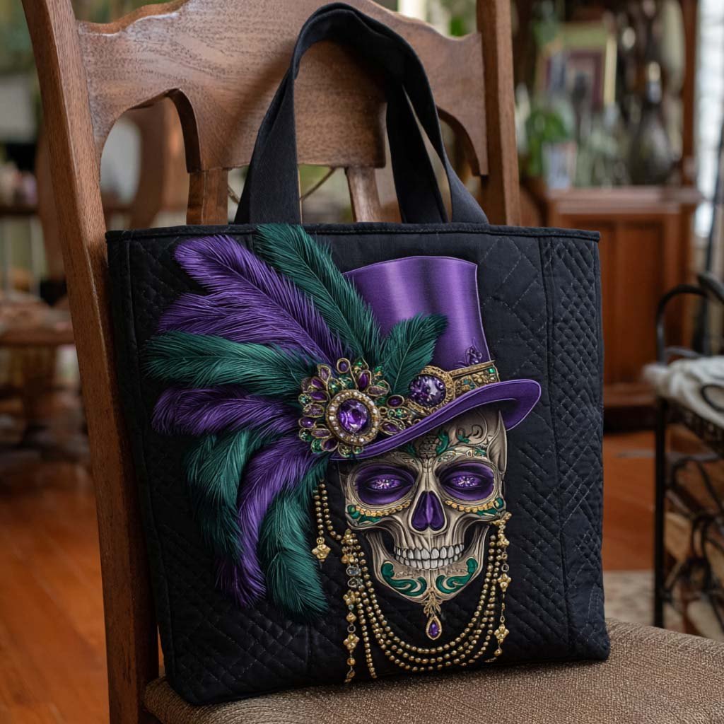 Carnival Spirit Quilted Tote Bag printed quilted tote bag