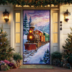 Carol Train Road Quilted Door Curtain printed door curtain