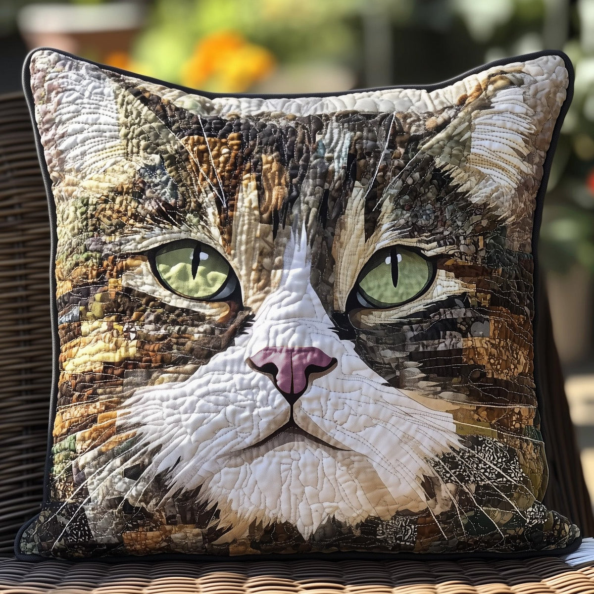 Cat Dream Quilted Cushion Cover printed cushion cover