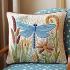 Cattail Serenity Quilted Cushion Cover printed cushion cover