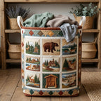 Cedar Trail Quilted Laundry Hamper printed laundry hamper