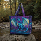 Celestial Ember Quilted Tote Bag printed tote bag
