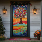 Celestial Roots Quilted Door Curtain printed door curtain