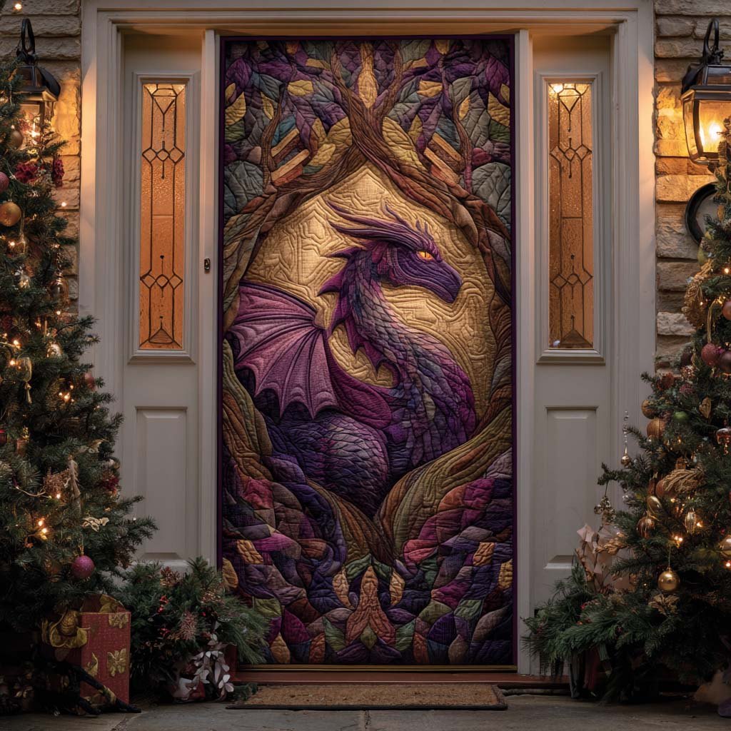 Celestial Warden Quilted Door Curtain printed door curtain