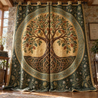 Celtic Ivy Halo Quilted Curtains printed door curtain