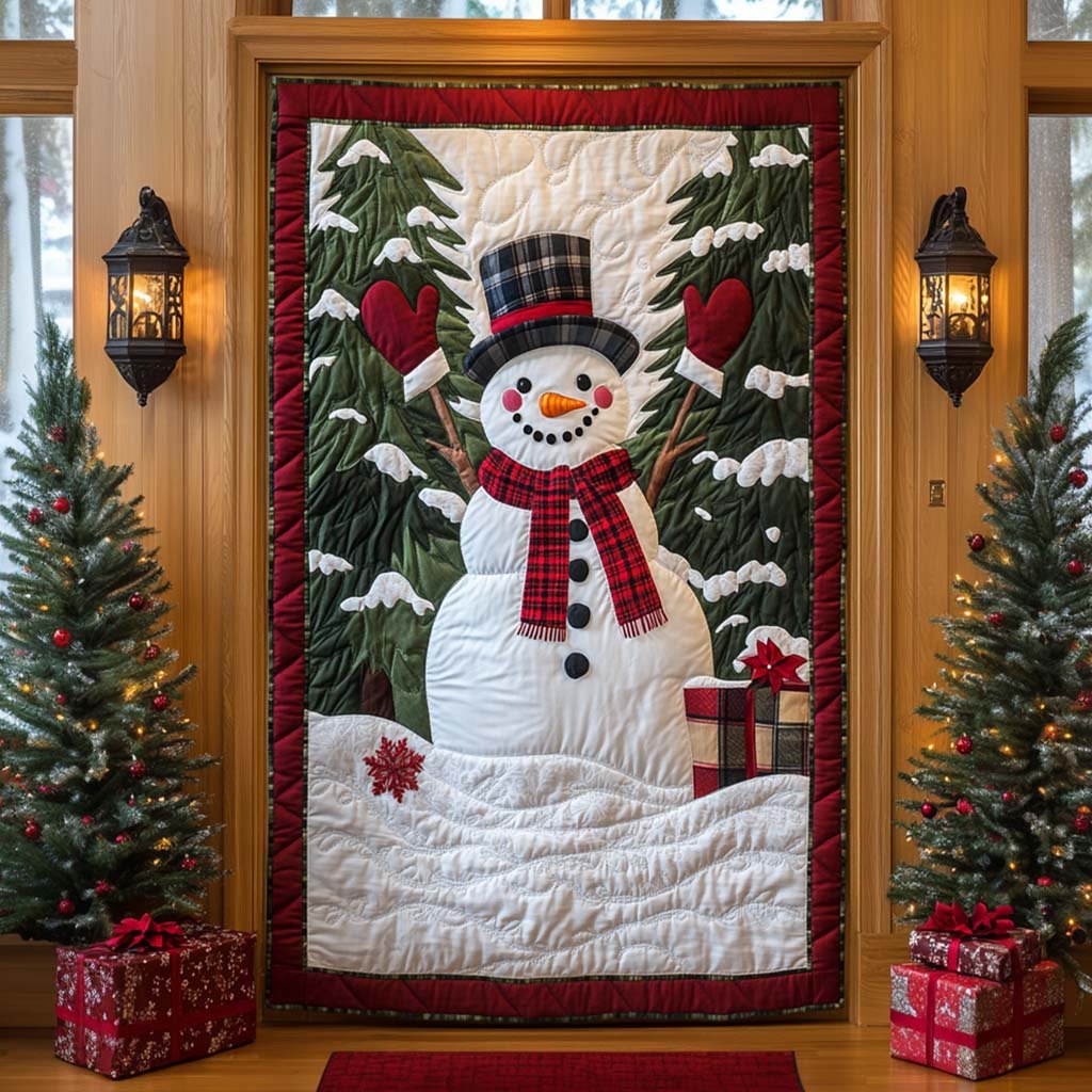 Charming Noel Quilted Door Curtain printed door curtain