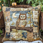 Charming Owl Quilted Cushion Cover printed cushion cover