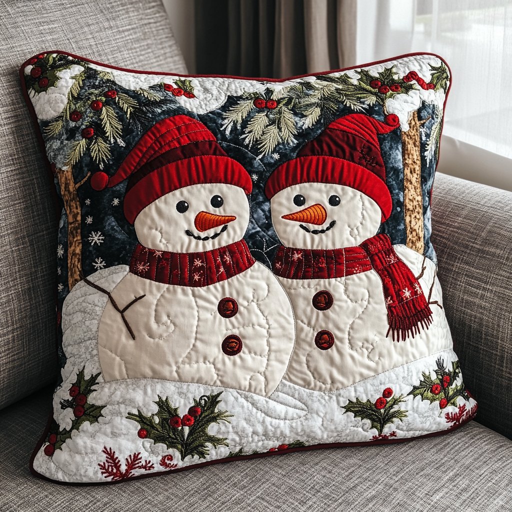 Cheerful Companions Quilted Cushion Cover printed cushion cover
