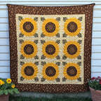 Cheerful Gold Quilted Blanket printed blanket