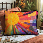 Cheerful Sunshine Quilted Bedding Cushion Cover printed cushion cover