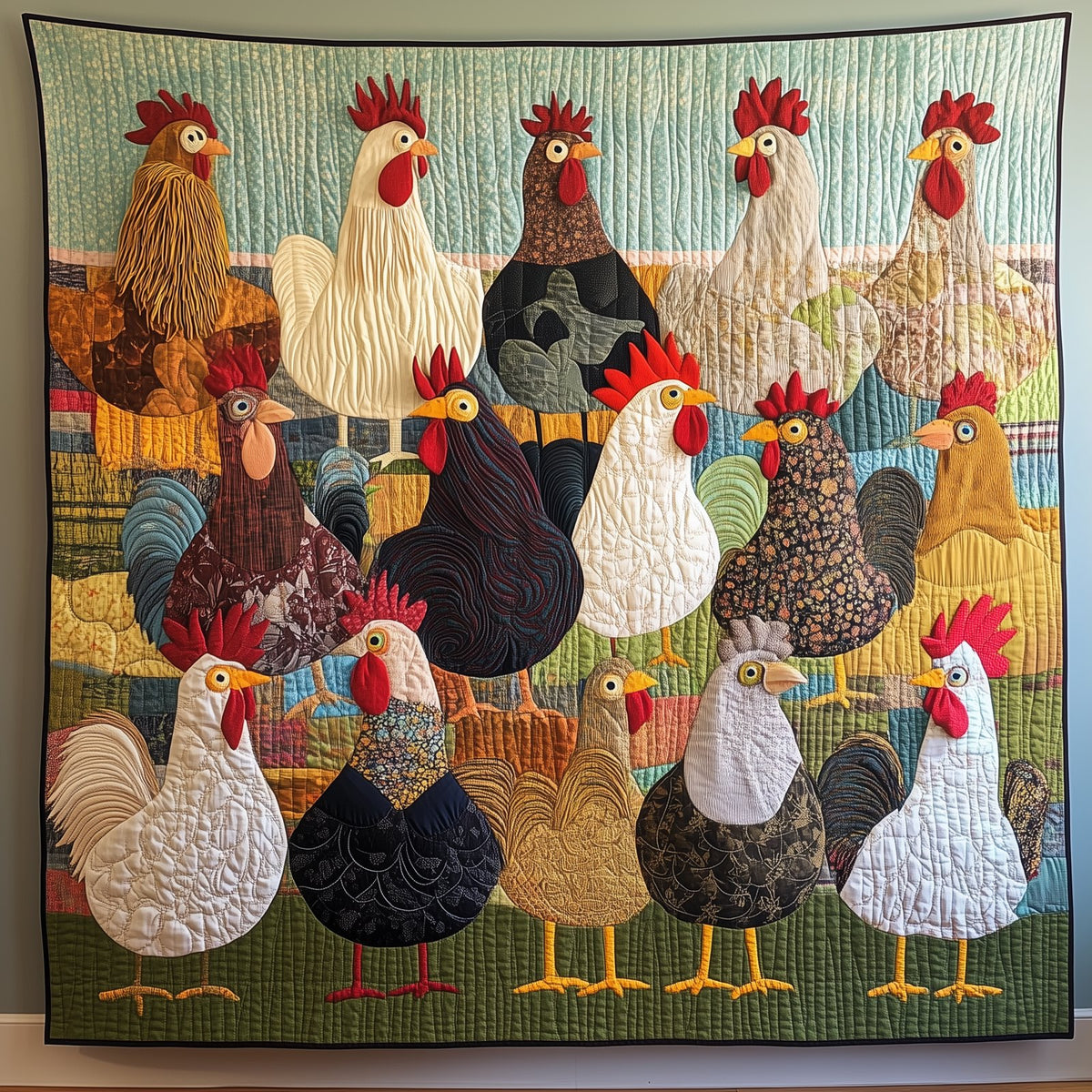 Chicken Invaders Quilted Blanket printed blanket