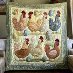 Chickens Quilted Blanket printed blanket