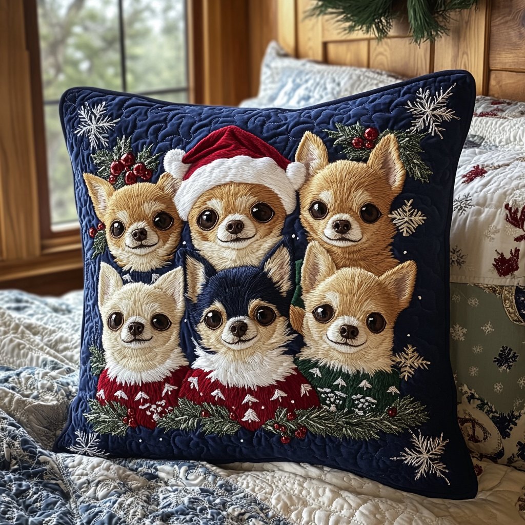 Chihuahua Spirit Quilted Cushion Cover printed cushion cover