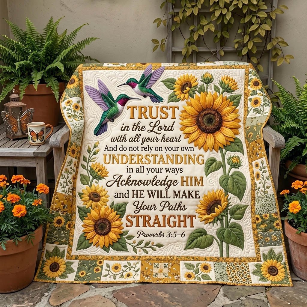 Christian Faith Quilted Blanket printed blanket