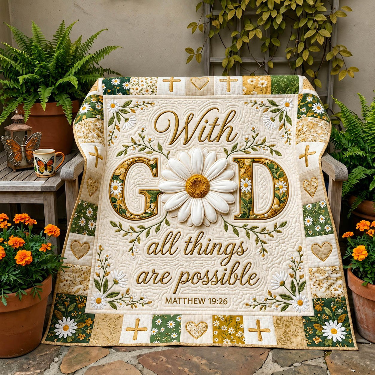 Christian Faith Quilted Blanket printed blanket