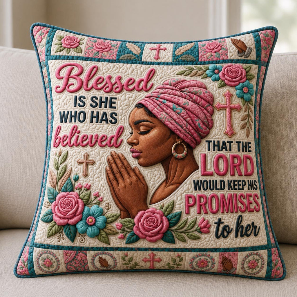 Christian Faith Quilted Cushion Cover printed cushion cover