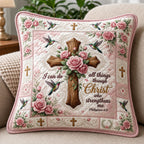 Christian Faith Quilted Cushion Cover printed cushion cover