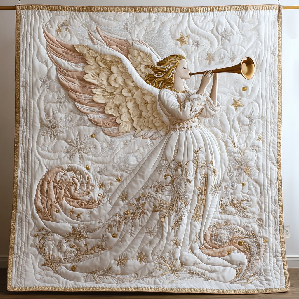 Christmas Angel Quilted Blanket printed blanket