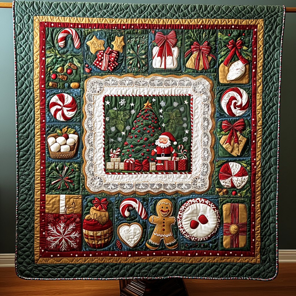 Christmas Confections Quilted Blanket printed blanket