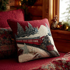 Christmas Express Quited Cushion Cover printed cushion cover