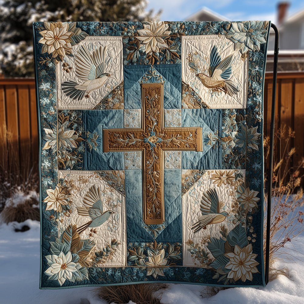 Christmas Faith Quilted Blanket printed blanket
