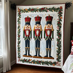 Christmas Nutcracker Quilted Blanket printed blanket