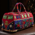 Christmas Road Journey Quilted Duffle Bag printed quilted duffle bag