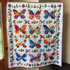 Citrus Glow Butterflies Quilted Blanket printed blanket