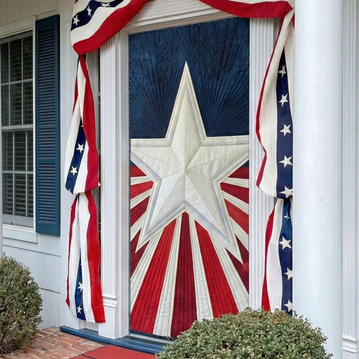 Classic Banner Quilted Door Curtain printed door curtain
