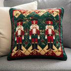 Classic Nutcrackers Quilted Cushion Cover printed cushion cover