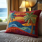 Coastal Breeze Quilted Bedding Cushion Cover printed cushion cover