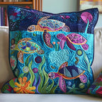 Coastal Drift Quilted Cushion Cover printed cushion cover