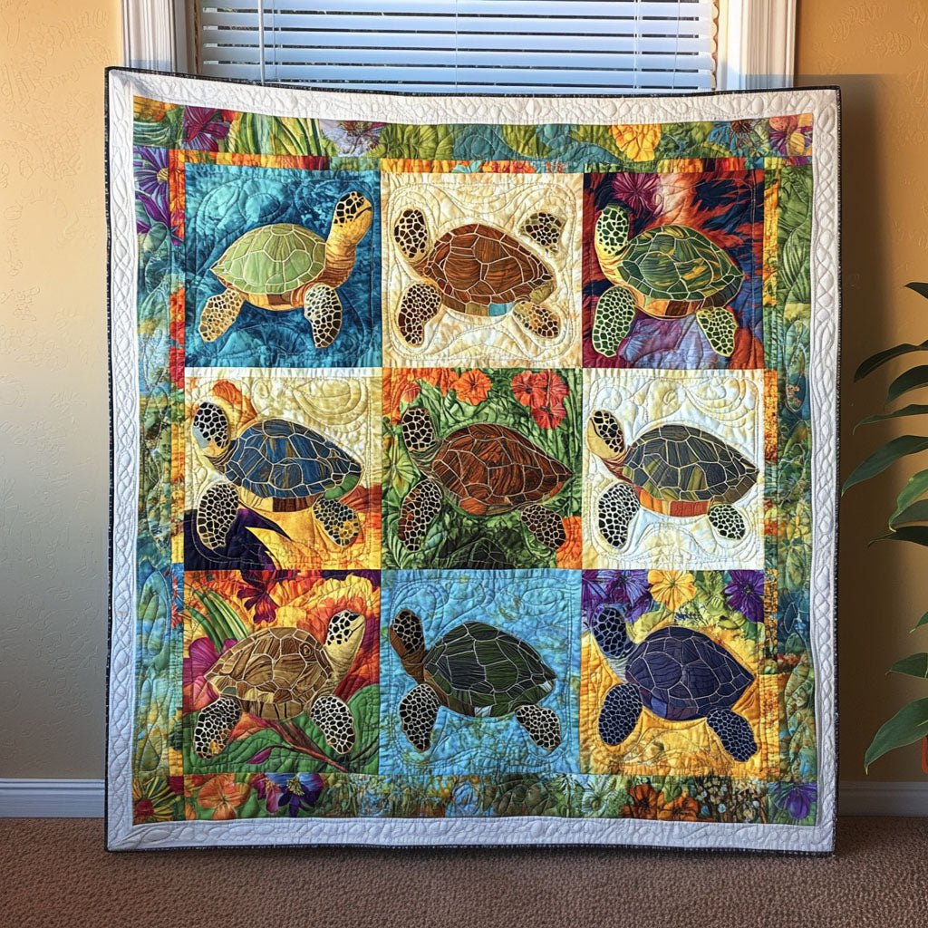 Coastal Escape Quilted Blanket printed blanket