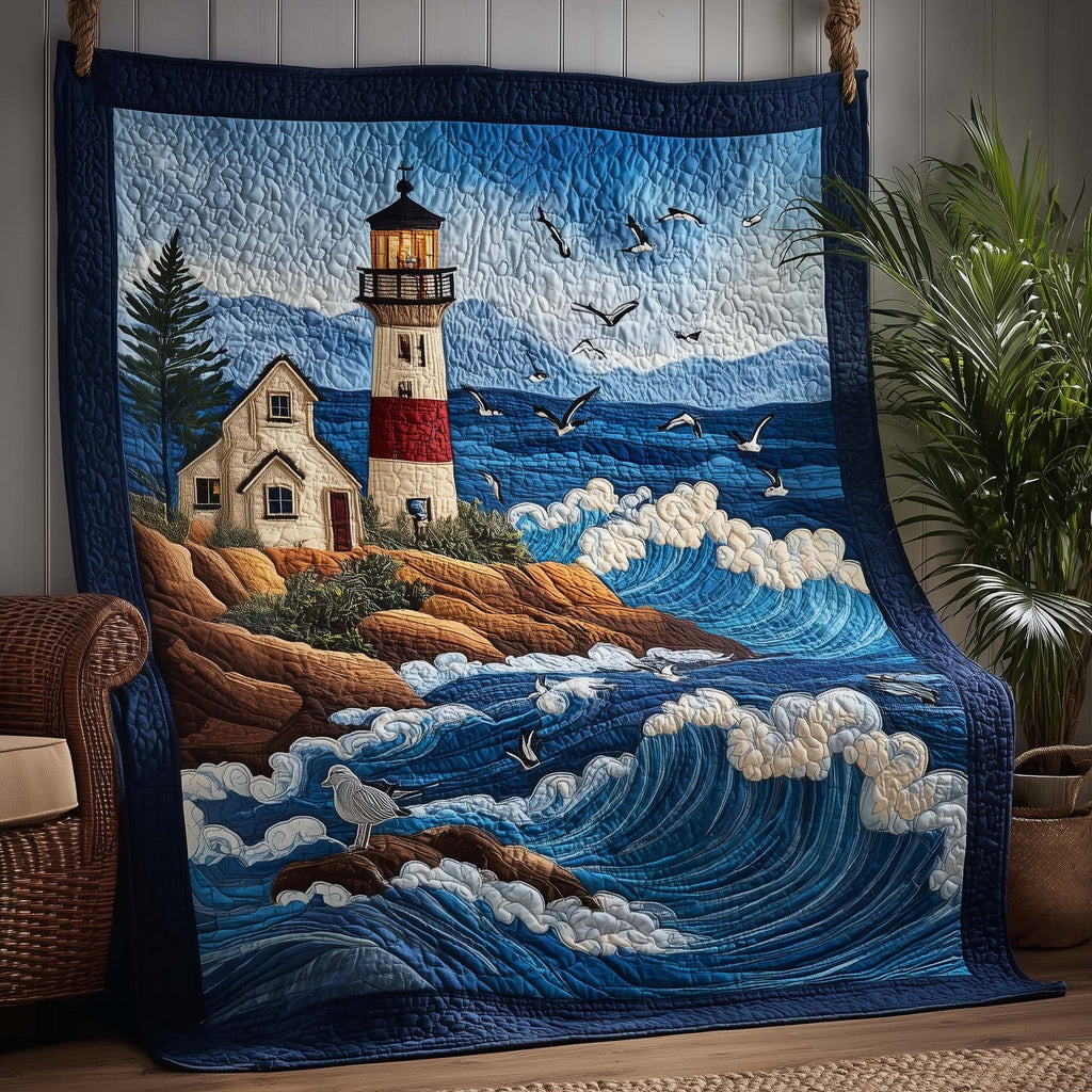 Coastal Flight Quilted Blanket printed blanket